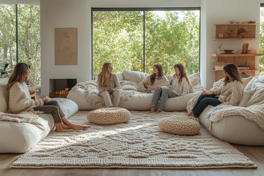 Des soirées famille réussies : le tapis scandinave comme pièce maîtresse de votre salon