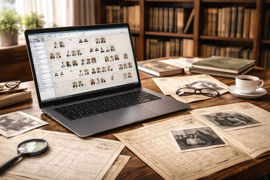 Créer un arbre généalogique familial avec logiciel Heredis et recherches Archives départementales