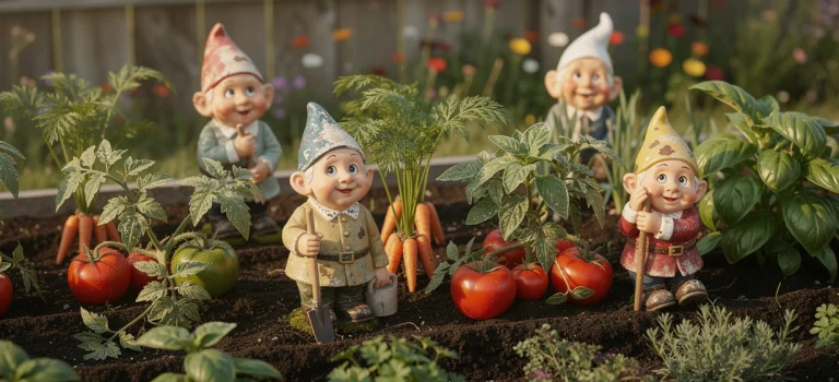 Des idées déco originales pour un potager animé grâce aux nains
