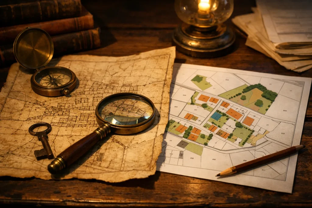 Retrouver un bien de famille dans le cadastre, ancien et actuel